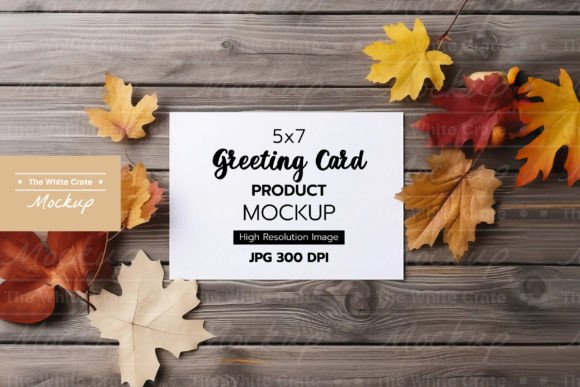 5x7 Greeting Card Mockup, Fall Leaves: A Practical Evaluation for Designers