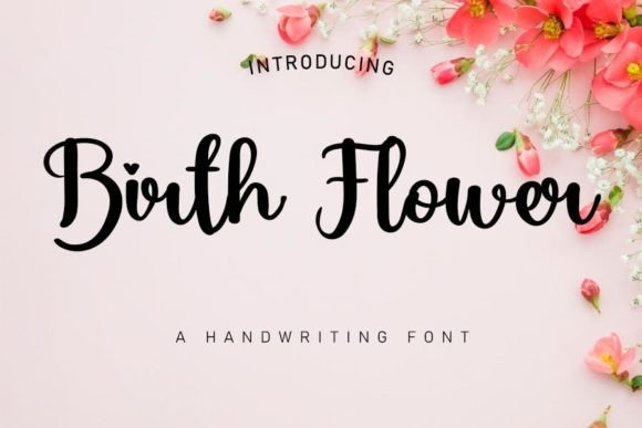 Birth Flower: Elevating Design with Elegant Handwritten Typography