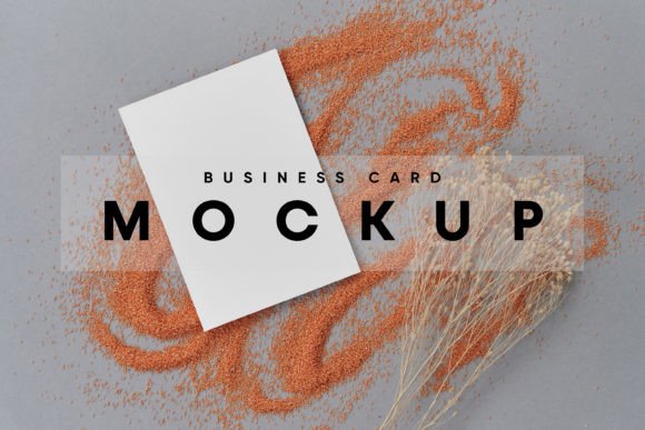 Card with Twig Mockup