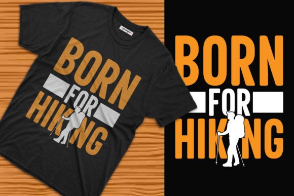 Evaluating the Born for Hiking Typography Tee Design for Print-on-Demand Success