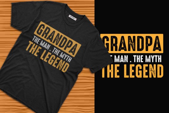 Grandpa the Man the Myth. the Legend Tee: A Practical Design Asset for Print-on-Demand