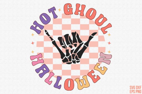 Retro Hot Ghoul Halloween SVG