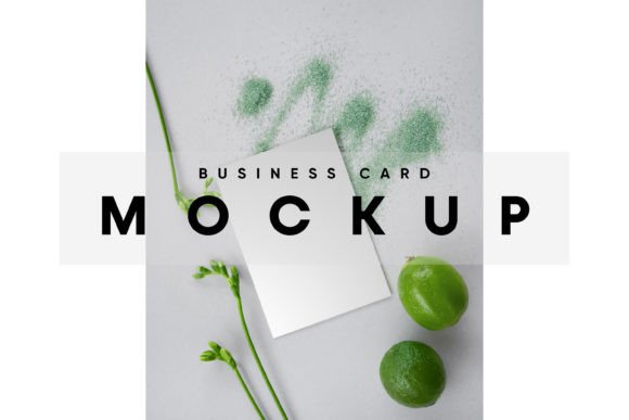 Transform Your Brand Identity with a Vertical Paper Card with Lime Mockup